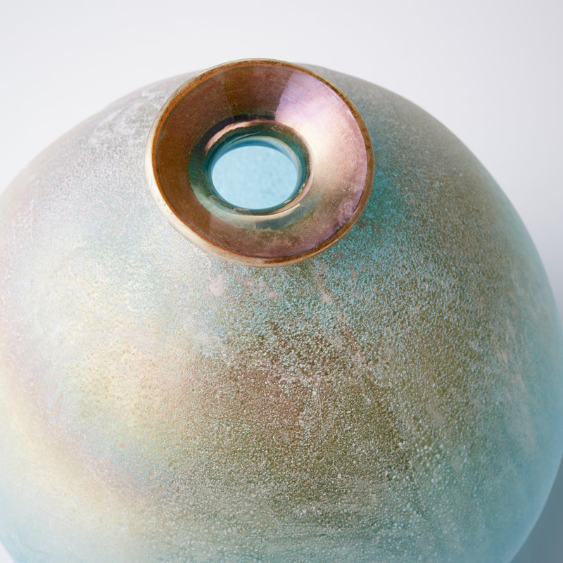 Vase de table en verre Sea of Dreams, H 7 po x l 6,75 po x P 6,75 po