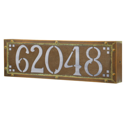 Plaque d'adresse murale personnalisable 120 V pour 5 numéros