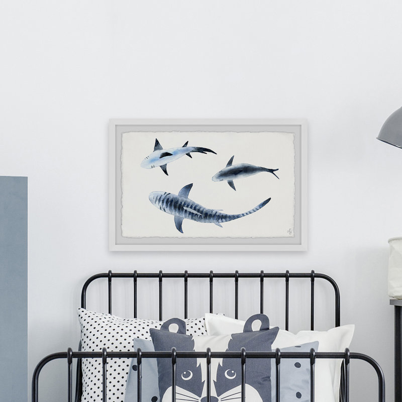Chesson «Fish Trio», reproduction encadrée, H 8 po x l 12 po x P 1,5 po
