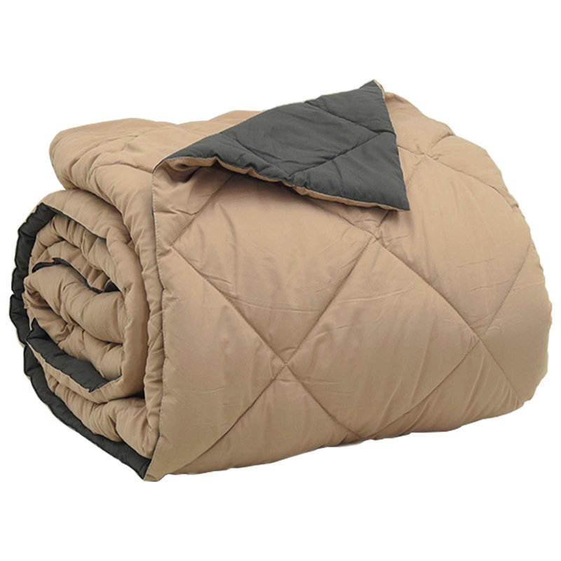  Full Year Duvet Anthracite And Taupe  Microfiber, Double