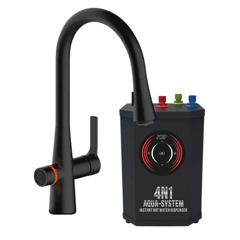 AquaNuTech Pull Down Touch Kitchen Faucet, Matte Black