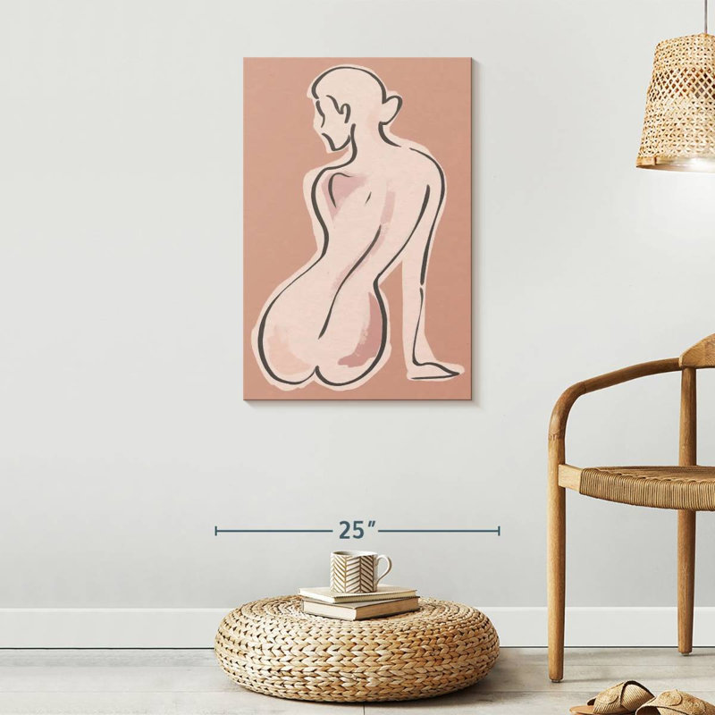 Belles lignes féminines sur toile, H 30 po x l 20 po x P 1,25 po