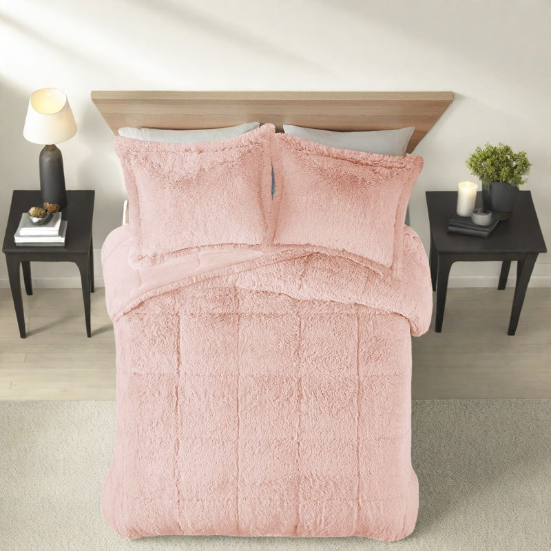 Ensembles de literie en polyester doux et moelleux, fourrure moderne à poils longs pour la maison