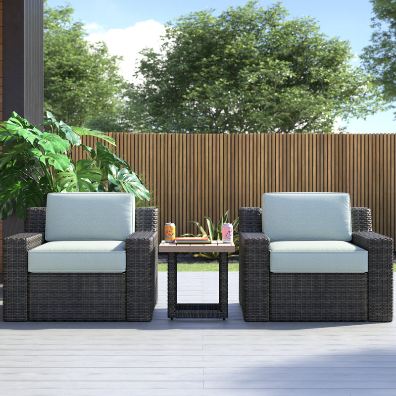 Laderrian 2 - Person Patio Conversation Set with Cushions