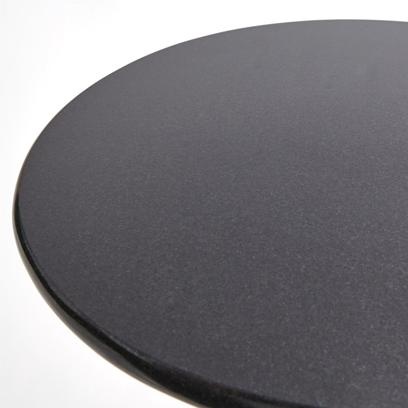Granite End Table, Black