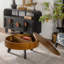Table basse ronde de 31,5 po avec espace de rangement rétro, convenant au salon et au bureau, naturel-1699969976-1699969956-1699969979