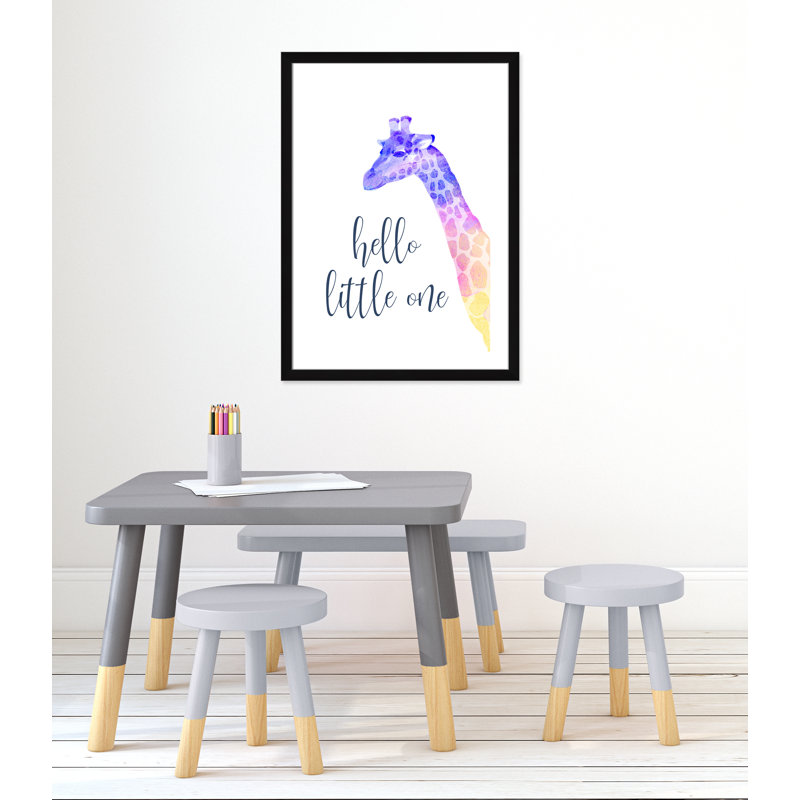 Hello Little One, art encadré, H 36,5 po x l 26,5 po x P 0,63 po, Cadre noir