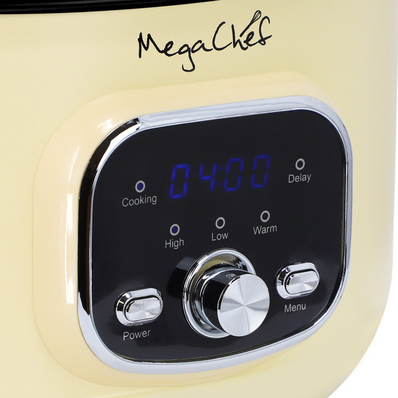 Mijoteuse électrique 6,5 litres MegaChef, Crème, crème