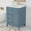 Meuble-lavabo de 61 cm (24 po) avec lavabo, 3 tiroirs et armoire à étagères réglables, gris-bleu-1399309725