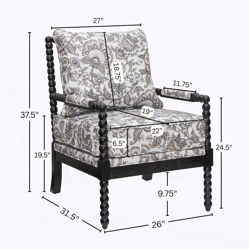 Chaise d'appoint avec structure en bois