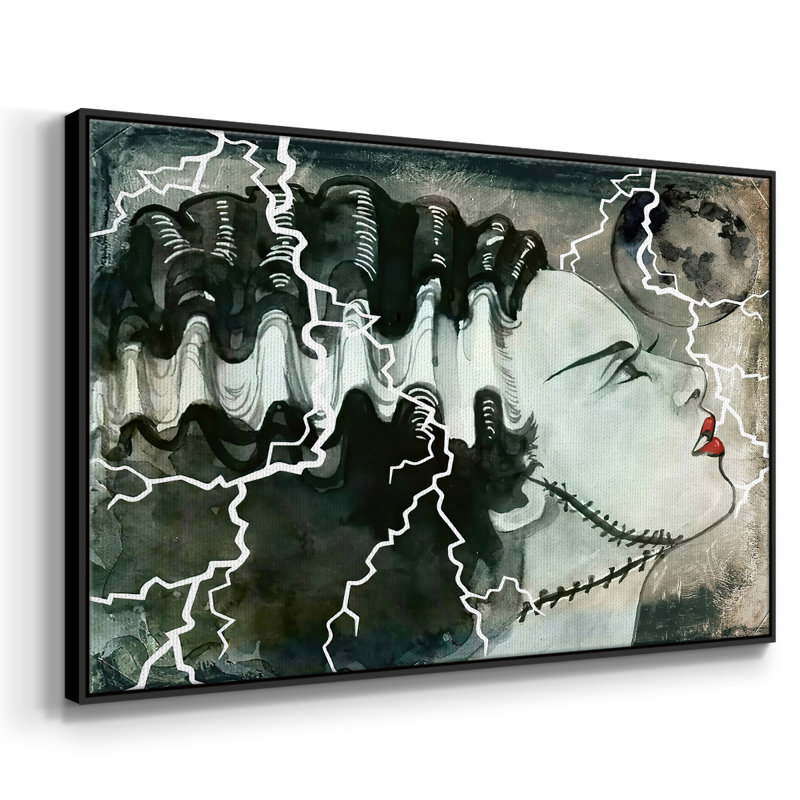 Scream Queens I, reproduction d'art sur toile, H 25 po x l 37 po x P 2 po, Noir