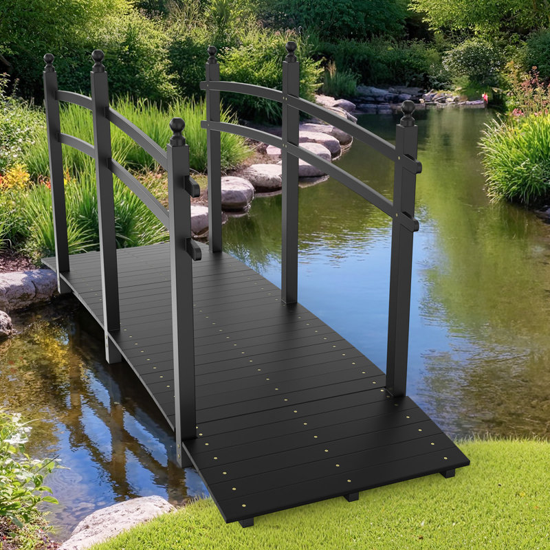 Décoration de jardin en bois noir 7,5 pi, Noir