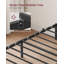 Metal Bed Frame, 190 Cm, Under-Bed Space, Modern Style, For Guest Room, Easy Assembly, Ink Black-1844034779
