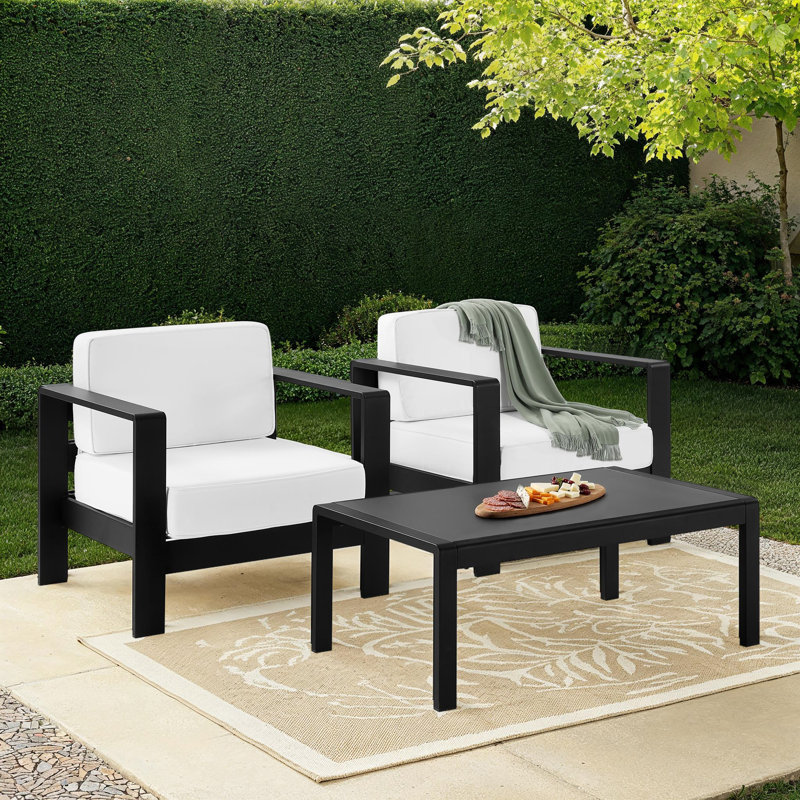 Magers Outdoor Black 3pc Set, White, Black