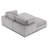 Odai 77.2" W Chenille Sleeper Sectional with Ottomans 