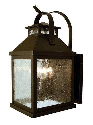 Bungay Wall Light, Mission Brown, Gold White Iridescent