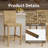 Solid Wood Natural Finish Bar Stool With Handwoven Rope-20422980