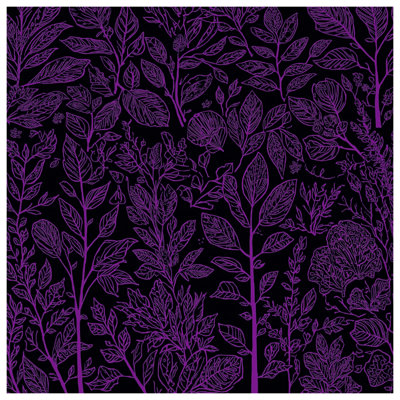 Purple Botanical Illustration Double Sided Throw Pillows