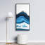 Blue geode profile - 24"x48" Framed canvas