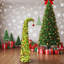 Arbre de Noël pliant à col croché émettant de la lumière de 5 pi avec une guirlande de 50 lumières DEL, une fonction de minuterie et 8 modes, convenant à divers scénarii de Noël