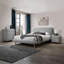 Mobilier de chambre à coucher classique à deux tiroirs gris avec deux tiroirs
