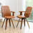 Modern Upholstered Leather Swivel Dining Chairs-596118770