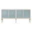 Armoire console Ansaldo blanc perle et argent scintillant