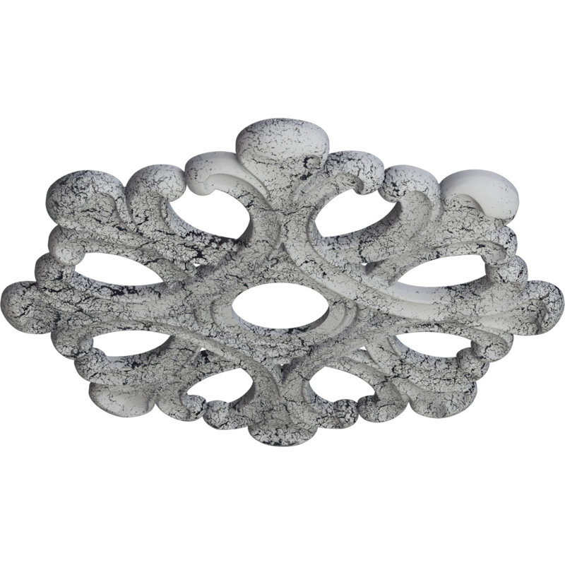 Médaillon de plafond Endurathane Raynor, DE 20 5/8 po x P 1 3/8 po (convient aux auvents jusqu'à 6 po), fini acajou brossé peint à la main