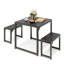 Ensemble repas 3 pièces l 25,6 "avec 2 bancs-1020662532