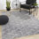 Bratu Geometric Gray White Performance High-Traffic Rug