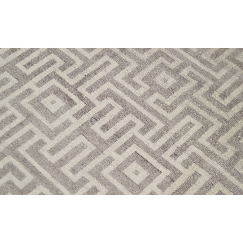 Tapis ivoire noué à la main Neo Villa, Rectangle 10 pi x 13 pi 10 po
