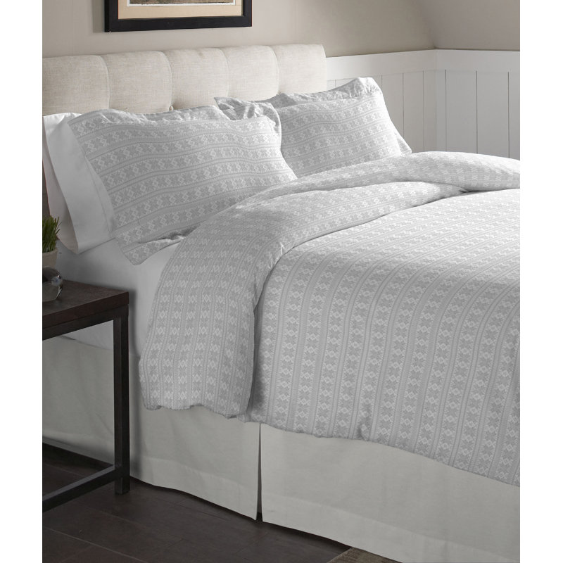 Fair Isle Flannel Abstract Duvet Cover