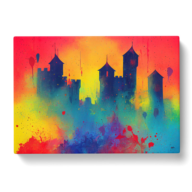 Castle Colour Splash - Wrapped Canvas