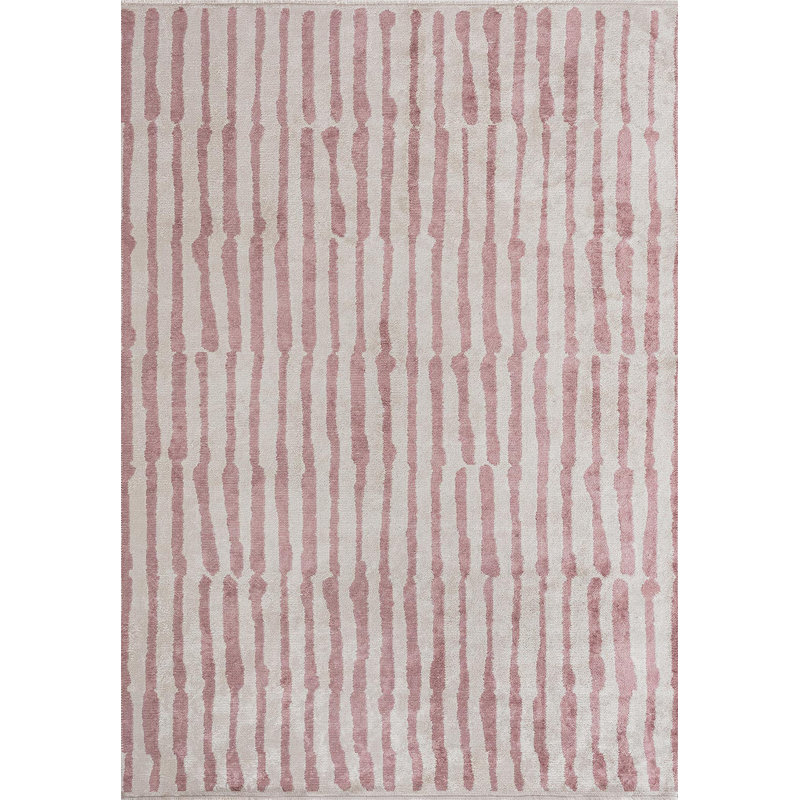 Ramin Abstract Hand Loom Indoor / Outdoor Area Rug, Rectangle 5'3" x 7'6"