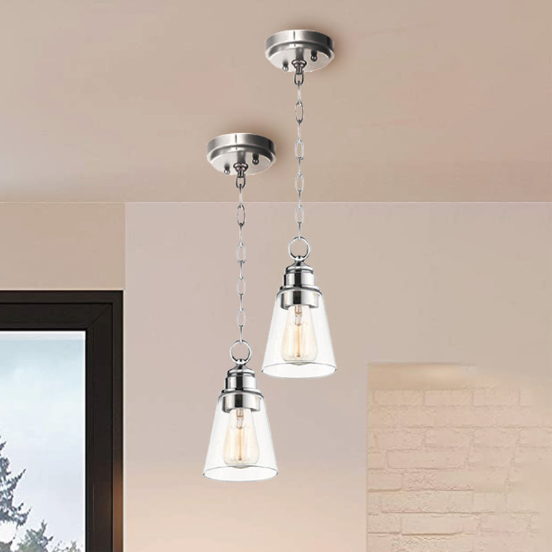 Abat-jour de ventilateur de plafond en forme de cloche en verre 6,75 po (vis) en clair