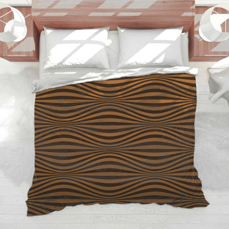 Édredon Brown Wavy Lines, Twin Extra Long