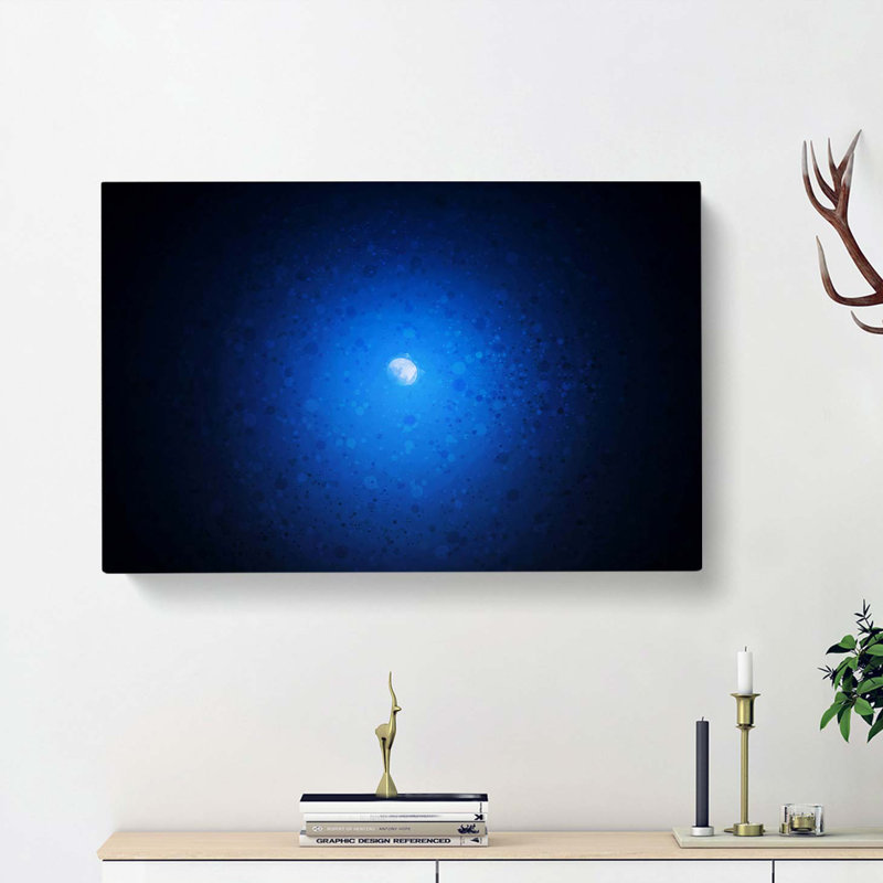 Half Moon In Abstract - Wrapped Canvas, 40cm H x 60cm W x 3cm D