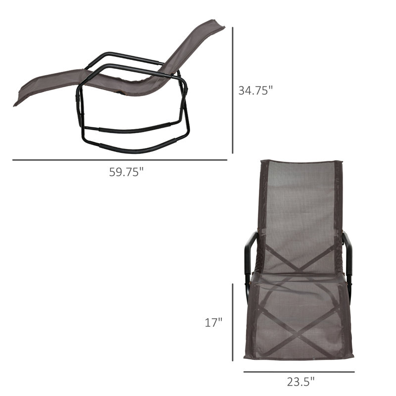 Chaise simple pour l'extérieur, Brun