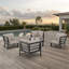 Chaise de patio modulaire d'extérieur Oltjana avec coussins Sunbrella-124235848
