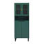  Grande armoire de rangement à 4 portes avec étagère réglable en verre trempé pour le salon-1847677590