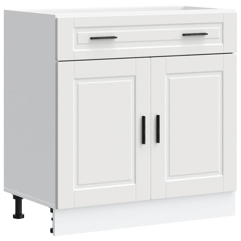Vidaxl Kitchen Base Cabinet Engineered Wood Medium Adjustable Feet, White