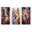 Chien Akita Aura - ensemble de 3 reproductions d'art en métal-1791859016