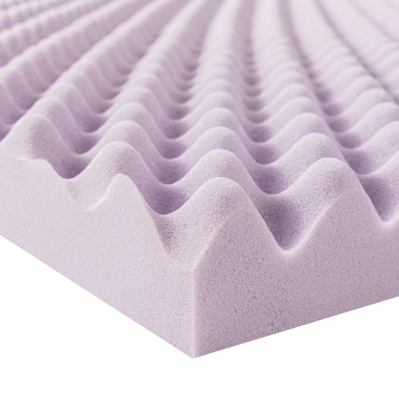 Egg Crate Memory Foam Mattress Topper, Cooling Gel Infused Foam Mattress Topper For Pressure Relief Bed Topper, 2", King