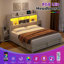 Cadre de lit Coey Queen Size avec 4 tiroirs de rangement, blanc-1503422360-1503422361