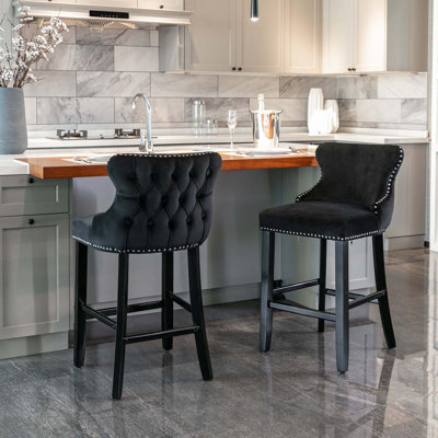 Tabouret de comptoir rembourré 26,70 po Tevy