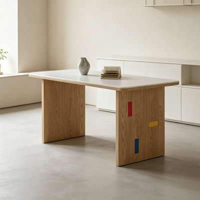 Modern Minimalist Rectangular Sintered Stone Desk