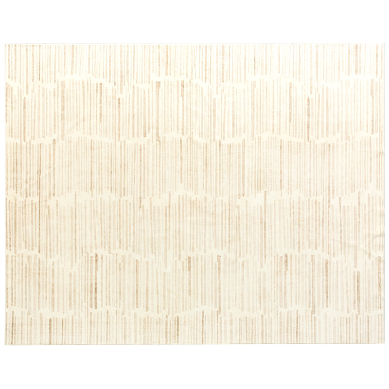 Cassella Sand Lines Beige Machine Washable Area Rug, Rectangle 7'9" x 9'9"