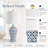 Loya 24.5" Modern Blue and White Ceramic Table Lamp with 3-Way Dimming