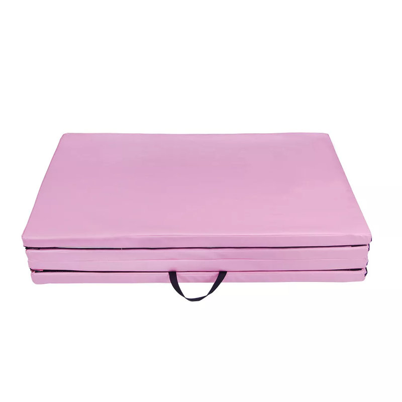 Tapis d'exercice de gymnastique pliable 4 pi x 10 pi x 2 po, Rose