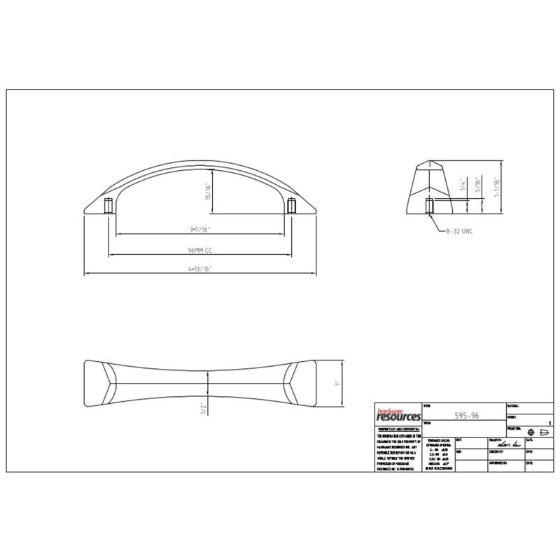 Cairo Arch Pull, Polished Chrome, 3 3/4"